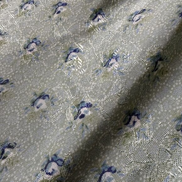 VTG April Cornell Green Floral Midi Dress Flutter Sleeve M Cottagecore Prairie - Picture 10 of 12